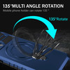 Hybrid Armor Case with MagSafe Ring Stand for iPhone 15 Pro - Navy Blue
