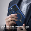 Hybrid Armor Case with MagSafe Ring Stand for iPhone 15 Pro - Navy Blue