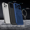 Hybrid Armor Case with MagSafe Ring Stand for iPhone 15 Pro - Navy Blue