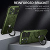 Hybrid Armor Case with MagSafe Ring Stand for iPhone 15 Pro - Green