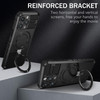 Hybrid Armor Case with MagSafe Ring Stand for iPhone 15 Plus - Black