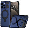 Hybrid Armor Case with MagSafe Ring Stand for iPhone 15 Plus - Navy Blue