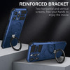 Hybrid Armor Case with MagSafe Ring Stand for iPhone 15 Plus - Navy Blue