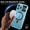 Hybrid Armor Case with MagSafe Ring Stand for iPhone 15 Plus - Sky Blue