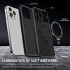 Hybrid Armor Case with MagSafe Ring Stand for iPhone 15 - Black