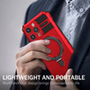 Hybrid Armor Case with MagSafe Ring Stand for iPhone 15 - Red