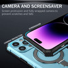 Hybrid Armor Case with MagSafe Ring Stand for iPhone 15 - Sky Blue