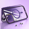 MagSafe Compatible Hybrid Case with Kickstand Ring Holder for iPhone 15 Pro Max - Purple