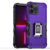 Military Grade Shockproof Hybrid Armor Case with Ring Grip for iPhone 15 Pro - Purple