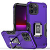 Military Grade Shockproof Hybrid Armor Case with Ring Grip for iPhone 15 Pro - Purple