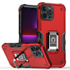 Military Grade Shockproof Hybrid Armor Case with Ring Grip for iPhone 15 Pro - Red