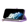 Leather Wallet Case with Zipper Pocket for iPhone 15 Pro Max - Lavender