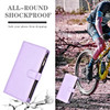 Leather Wallet Case with Zipper Pocket for iPhone 15 Pro Max - Lavender
