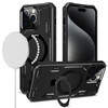 Advanced Armor Case with MagSafe Ring Stand for iPhone 15 Plus - Black