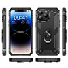 Military Grade Hybrid Case with Ring Grip for iPhone 15 Pro Max - Black