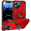 Military Grade Hybrid Case with Ring Grip for iPhone 15 Pro Max - Red
