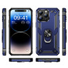 Military Grade Hybrid Case with Ring Grip for iPhone 15 Pro - Blue