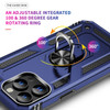 Military Grade Hybrid Case with Ring Grip for iPhone 15 Pro - Blue