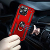 Military Grade Hybrid Case with Ring Grip for iPhone 15 Pro - Red