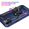 Military Grade Hybrid Case with Ring Grip for iPhone 15 Plus - Blue