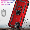 Military Grade Hybrid Case with Ring Grip for iPhone 15 Plus - Red