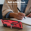 Military Grade Hybrid Case with Ring Grip for iPhone 15 Plus - Red