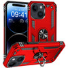 Military Grade Hybrid Case with Ring Grip for iPhone 15 Plus - Red
