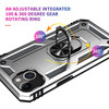 Military Grade Hybrid Case with Ring Grip for iPhone 15 - Silver