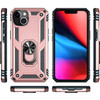 Military Grade Hybrid Case with Ring Grip for iPhone 15 - Rose Gold
