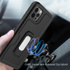 Ultra Rugged Hybrid Kickstand Case with Card Slot and Belt Clip Holster for iPhone 15 Pro Max - Black