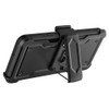 Ultra Rugged Hybrid Kickstand Case with Card Slot and Belt Clip Holster for iPhone 15 Pro Max - Black