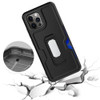 Ultra Rugged Hybrid Kickstand Case with Card Slot and Belt Clip Holster for iPhone 15 Pro Max - Black