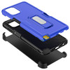 Ultra Rugged Hybrid Kickstand Case with Card Slot and Belt Clip Holster for iPhone 15 Pro Max - Blue