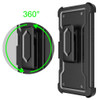 Ultra Rugged Hybrid Kickstand Case with Card Slot and Belt Clip Holster for iPhone 15 - Black