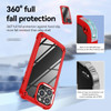 Tough Shield Snap-on Transparent Case for iPhone 15 Pro - Red