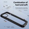 Tough Shield Snap-on Transparent Case for iPhone 15 Plus - Black