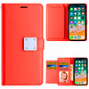 Extra Series Essential Leather Wallet Stand Case for iPhone 15 Pro Max - Red