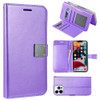 Extra Series Essential Leather Wallet Stand Case for iPhone 15 Pro - Purple