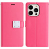 Extra Series Essential Leather Wallet Stand Case for iPhone 15 Pro - Pink