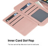 Extra Series Essential Leather Wallet Stand Case for iPhone 15 Plus - Rose Gold