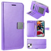 Extra Series Essential Leather Wallet Stand Case for iPhone 15 - Purple