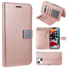 Extra Series Essential Leather Wallet Stand Case for iPhone 15 - Rose Gold