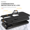 360 Rotating Ring Grip Hybrid Case for iPhone 15 Pro Max - Black
