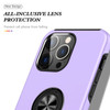 360 Rotating Ring Grip Hybrid Case for iPhone 15 Pro Max - Purple