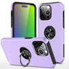 360 Rotating Ring Grip Hybrid Case for iPhone 15 Pro Max - Purple
