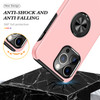 360 Rotating Ring Grip Hybrid Case for iPhone 15 Pro Max - Pink
