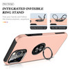 360 Rotating Ring Grip Hybrid Case for iPhone 15 Pro Max - Rose Gold
