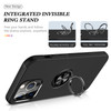 360 Rotating Ring Grip Hybrid Case for iPhone 15 Pro - Black