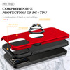 360 Rotating Ring Grip Hybrid Case for iPhone 15 Pro - Red