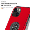 360 Rotating Ring Grip Hybrid Case for iPhone 15 Plus - Red
